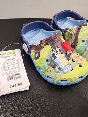 CROCS Kids Bluey Classic Clog - Green & Blue